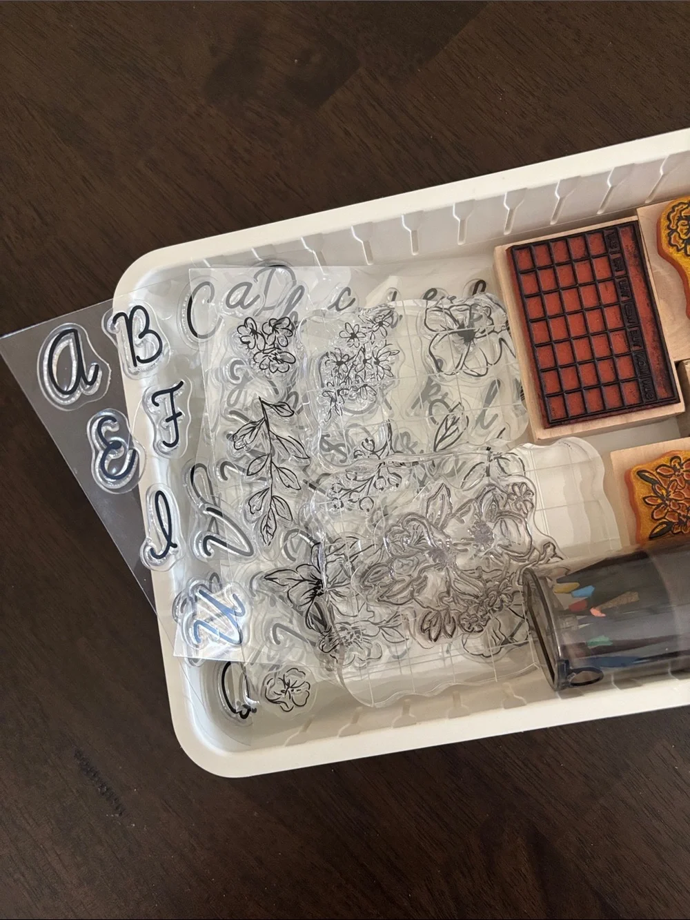 Stamps Art Creative Set Bundle in Tray for Planners Notebooks Bullet Journal